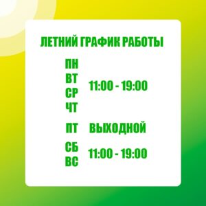 Летний график